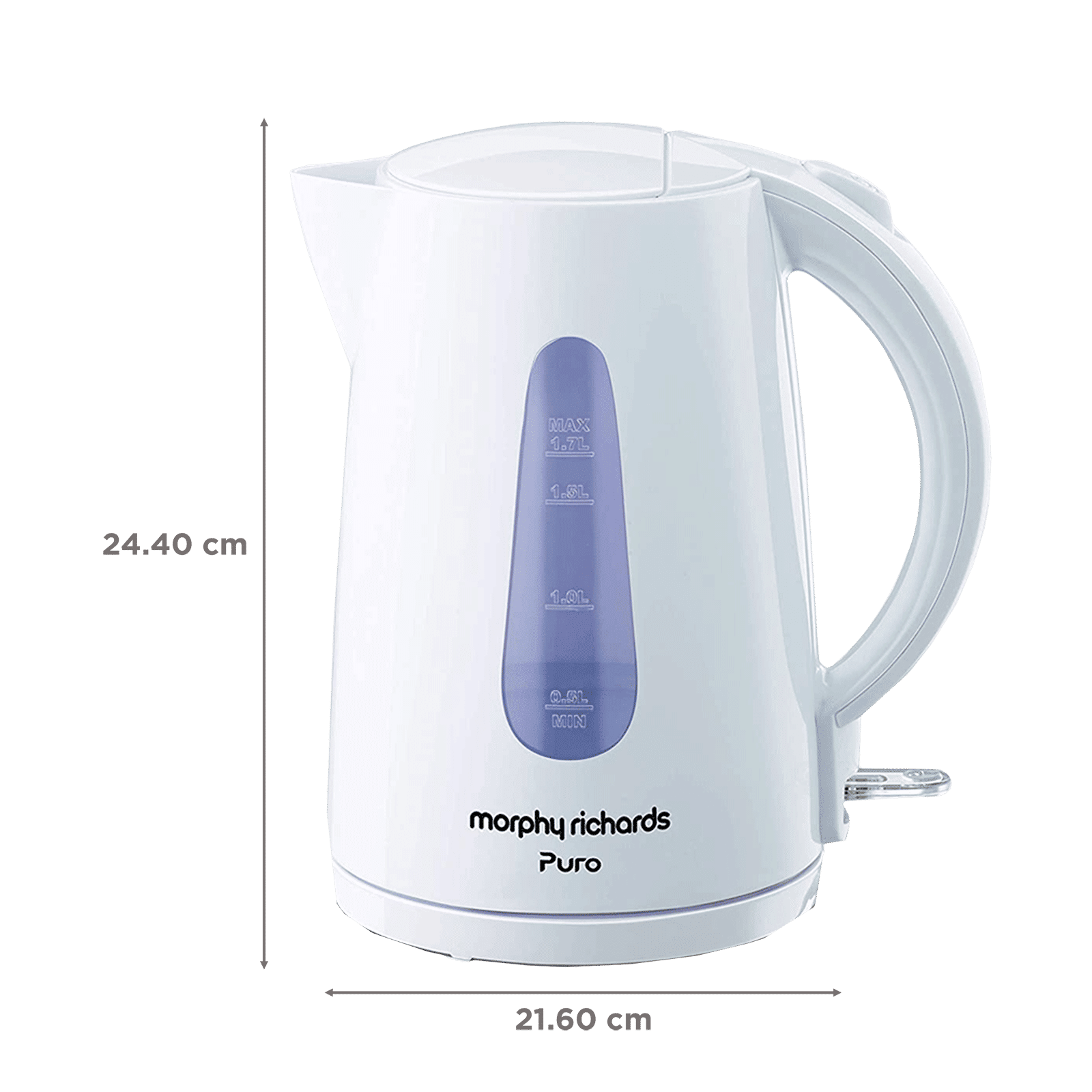 Buy morphy richards Puro 2000 Watt 1.7 Litre Electric Kettle with Water ...