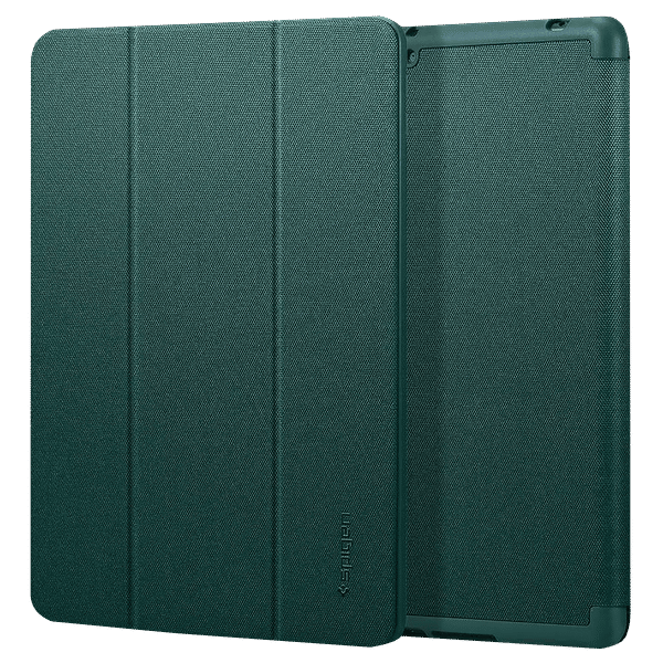 spigen Urban Fit TPU & Fabric Flip Cover For Apple iPad 10.2 Inch (Magnetic Closure, Midnight Green)_1