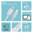 stuffcool Alto Type A to Type C 3.9 Feet (1.2M) Cable (Fast Charging, White)_3