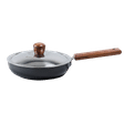 WONDERCHEF Ebony Frying Pan with Lid (Hard Anodized Aluminium, 63153114, Black)_4