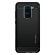 spigen Rugged Armor TPU Back Case For Redmi Note 9 (Air Cushion Technology, ACS01192, Matte Black)_4