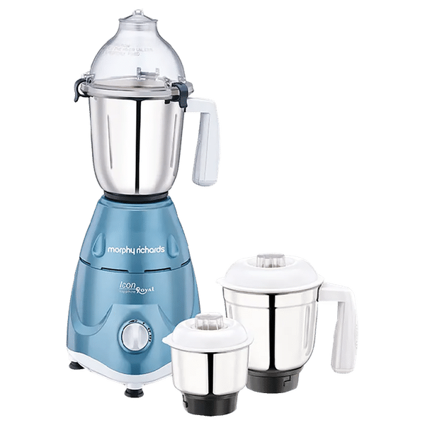 morphy richards Icon Royale 600 Watt 3 Jars Mixer Grinder (18000 RPM, Overload Protection, Sapphire)_1