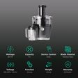 Nutricook NBJ-0801DG 800 Watt 1 Jar Juicer Mixer Grinder (Dishwasher Safe, Black)_2