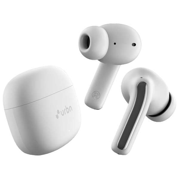 urbn Beat 650 TWS Earbuds with Environmental Noise Cancellation (IPX5 Water Resistant, Fast Charging, White)_1