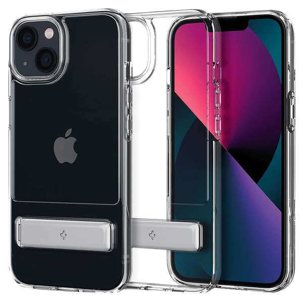 spigen Slim Armor Essential TPU & Polycarbonate Back Cover for Apple iPhone 13 Mini (Wireless Charging Compatible, Crystal Clear)_1