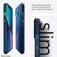 spigen Thin Fit TPU & Polycarbonate Back Cover for Apple iPhone 13 Mini (Wireless Charging Compatible, Navy Blue)_4