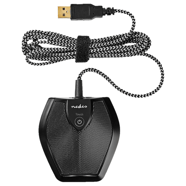 nedis Hanging Wired Microphone (Built-In Filter Sponge, MICCU100BK, Black)_1