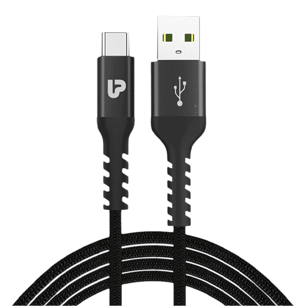 ultraprolink Nylokev-C Plus Type A to Micro USB 4.9 Feet (1.5M) Cable (Fast Charging Compatible, Black)_1