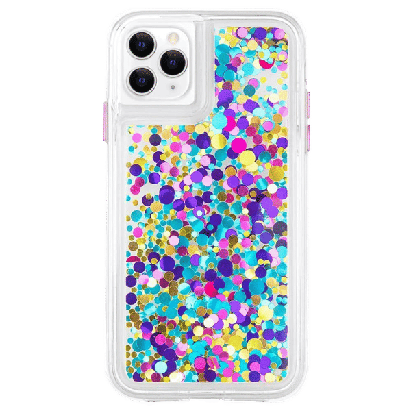 Case-Mate Waterfall Glitter Polycarbonate Back Cover for Apple iPhone 11 Pro (Wireless Charging Compatible, Confetti)_1