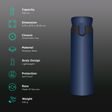 LocknLock Wannabe 450 ml Cylindrical Stainless Steel Water Bottle (Leak proof, LHC3240NVY, Blue)_3
