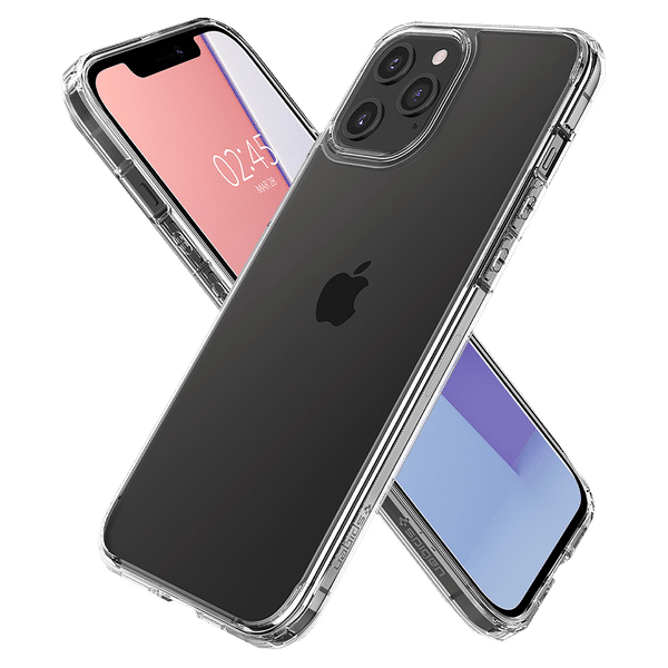 spigen Crystal Hybrid PC & TPU Back Cover For Apple iPhone 12 Pro Max (Hybrid Structure, Clear)_1