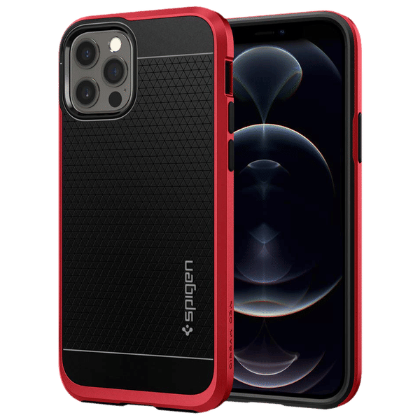 spigen Neo Hybrid TPU & PC Back Case For iPhone 12/iPhone 12 Pro (Scratch Protection, ACS02255, Red)_1