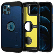 spigen Tough Armor TPU & Polycarbonate Back Case with Stand for Apple iPhone 12, 12 Pro (Wireless Charging Compatible, Navy Blue)_1