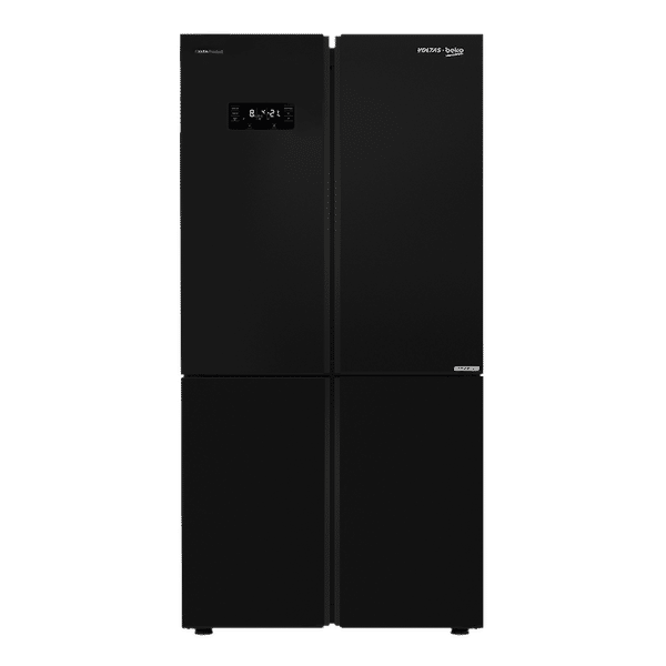 VOLTAS beko 626 Litres Frost Free Side by Side Refrigerator with Neo Frost Dual Cooling (RSB64GF, Glass Black)_1