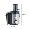 BAJAJ Majesty JEX 16 800 Watt 1 Jar Juicer (Elegant Backlit LED Control Panel, Black)_3