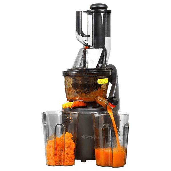 WONDERCHEF Regalia 240 Watt 2 Jars Cold Press Slow Juicer (55 RPM, Powerful and Nutritional, Black)_1
