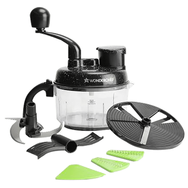 WONDERCHEF Turbo Vegetable and Fruit Chopper with 4 Blades (Black)_1