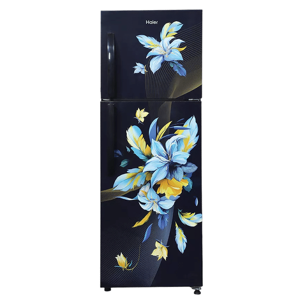 Haier 240 Litres 2 Star Frost Free Double Door Convertible Refrigerator with Turbo Icing (HRF-2902CKO-P, Black Opal)_1