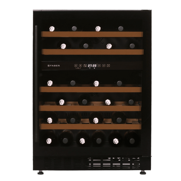 FABER 145 Litres 46 Bottles Wine Cooler (Dual Zone, FWC JCF 145S, Black)_1