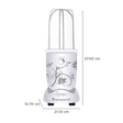 WONDERCHEF Nutri-Blend 400 Watt 2 Jars Mixer Grinder Blender (22000 RPM, All-In-One System, White)_3