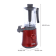 Balzano Yoga 600 Watt 1 Jar Blender (7000 RPM, Low Oxidation & Noise, Red)_3