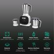FABER Candy 1000 Watt 3 Jars Mixer Grinder (22000 RPM, 8-in-1 Functions, Black/White)_2