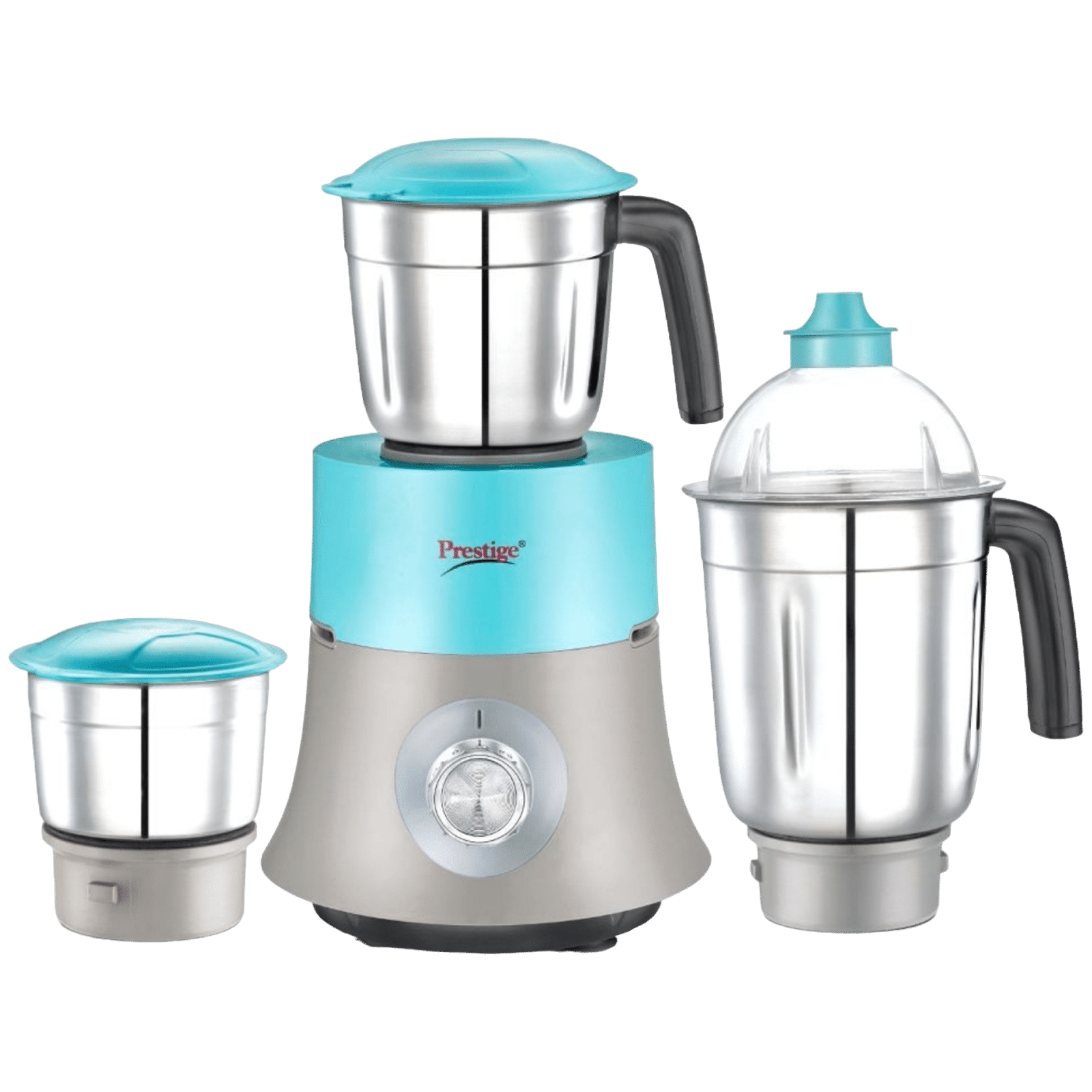 Prestige Monza 750 Watt 3 Jars Mixer Grinder (Overload Protection, Blue and Grey)