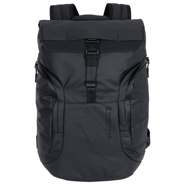 Kingsons KSWFBK09 Polyester Laptop Backpack for 15.6 Inch Laptop (23 L, Water Resistant, Black)_1