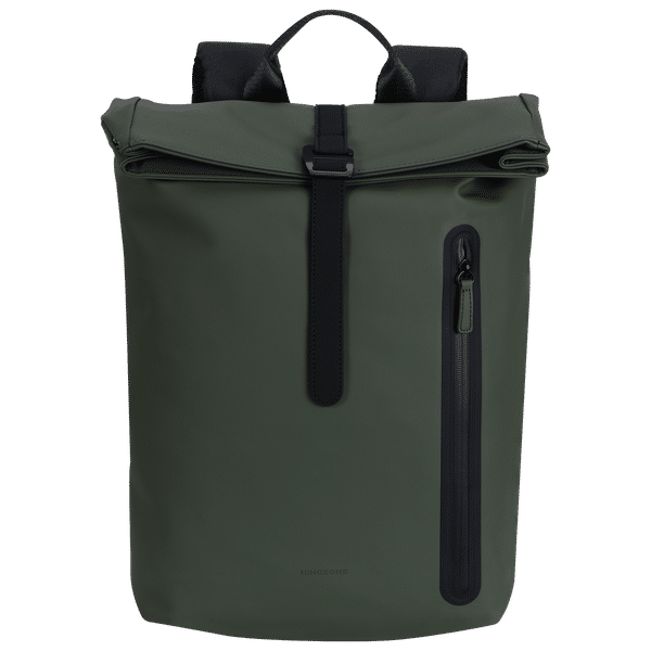 Kingsons KSWFGR11 Polyester Laptop Backpack for 15.6 Inch Laptop (13.5 L, Water Resistant, Olive Green)_1