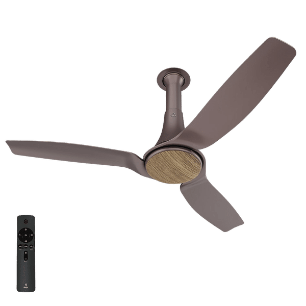 nex Dryft A90 5 Star 1200mm 3 Blade BLDC Motor Ceiling Fan with Remote (Dust Resistant, Chestnut Brown)_1