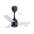 atomberg Renesa 5 Star 600mm 3 Blade BLDC Motor Ceiling Fan with Remote (LED Speed Indicator, White & Black)_2