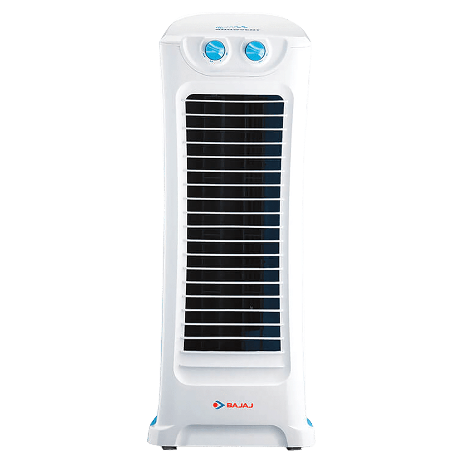 BAJAJ Snowvent Bladeless 2500 m3/hr Air Delivery Tower Fan (Ergonomic Control Panel, Blue & Turquoise)