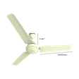 atomberg Efficio 5 Star 1200mm 3 Blade BLDC Motor Ceiling Fan with Remote (LED Indicator, Ivory)_2