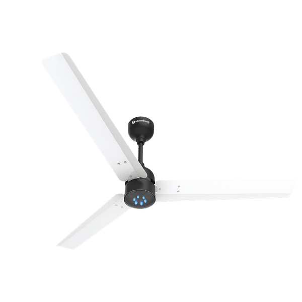 atomberg Renesa 5 Star 1200mm 3 Blade BLDC Motor Ceiling Fan with Remote (LED Speed Indicator, White & Black)_1