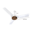HAVELLS Stealth Neo 5 Star 1200mm 3 Blade BLDC Motor Ceiling Fan with Remote (Eco Active Technology, Wood Pearl White)_2