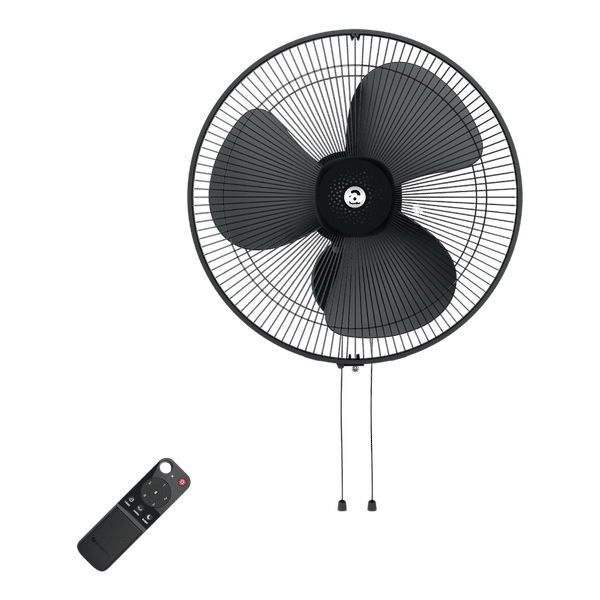 atomberg Renesa 5 Star 400mm 3 Blade BLDC Motor Wall Mounted Fans with Remote (Smooth Oscillation, Midnight Black)_1
