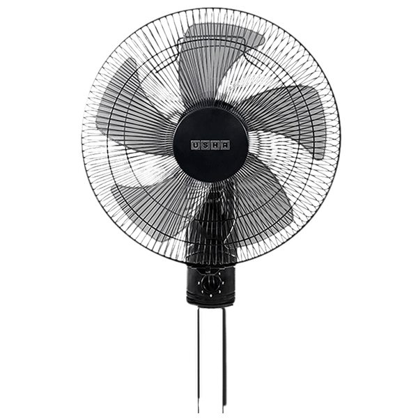 USHA Pentacool 400mm 5 Blade Copper Motor Wall Mounted Fan (Thermal Overload Protector, Black)_1
