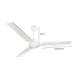 Crompton Surebreeze Hill Briz 1 Star 1200mm 3 Blade Copper Motor Ceiling Fan (Inverter Technology, Opal White)_2
