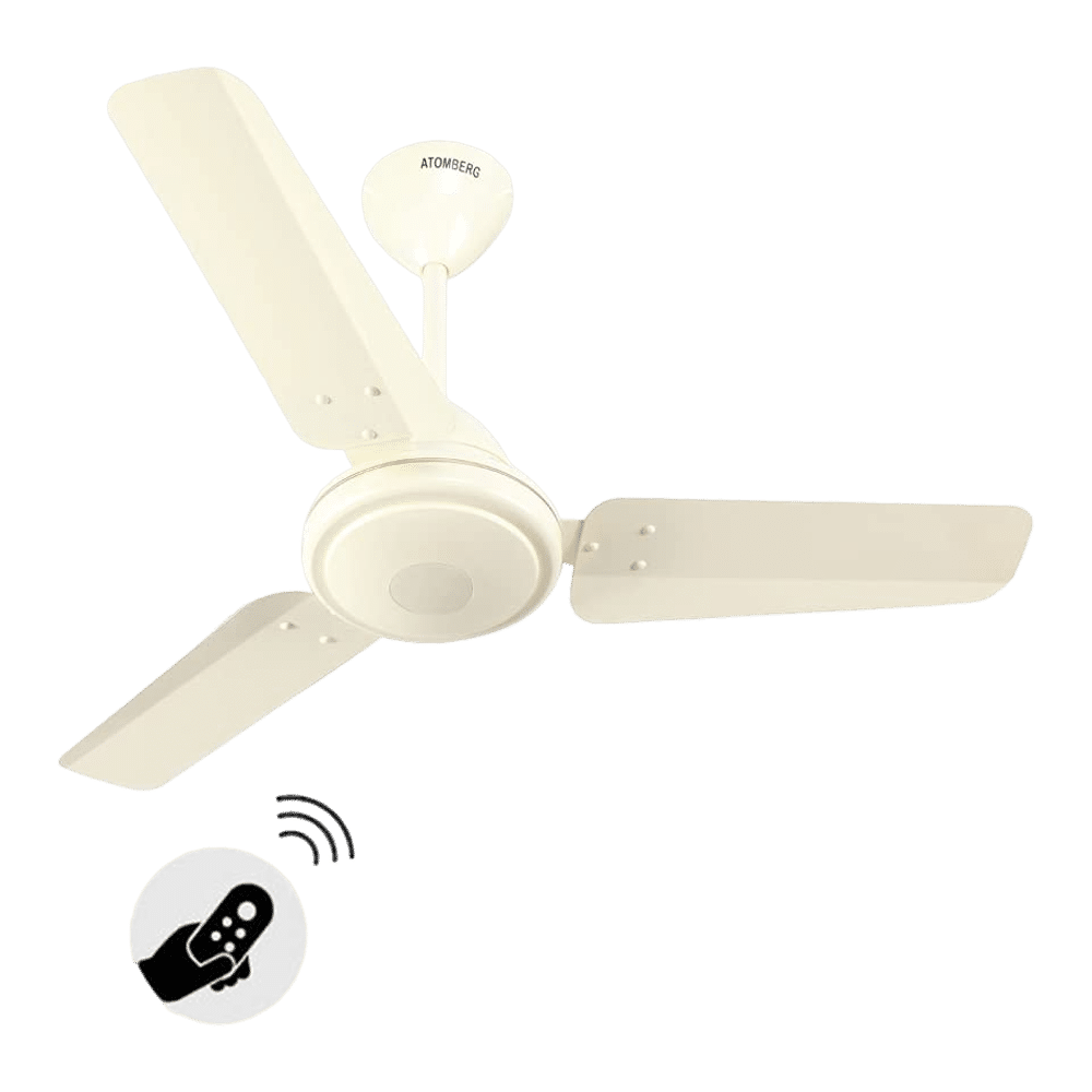 atomberg Efficio 5 Star 900mm 3 Blade BLDC Motor Ceiling Fan with Remote (LED Indicator, Ivory)