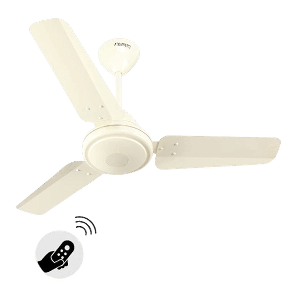 atomberg Efficio 5 Star 900mm 3 Blade BLDC Motor Ceiling Fan with Remote (LED Indicator, Ivory)_1