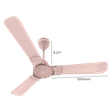 atomberg Erica 5 Star 1200mm 3 Blade BLDC Motor Ceiling Fan with Remote (LED Indicator, Lotus Pink)_2