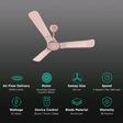 atomberg Erica 5 Star 1200mm 3 Blade BLDC Motor Ceiling Fan with Remote (LED Indicator, Lotus Pink)_3