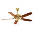USHA Hunter Savoy 1320mm 5 Blade Induction AC Ceiling Fan (Reversible Plywood Blades, Antique Brass)_1