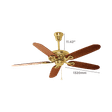 USHA Hunter Savoy 1320mm 5 Blade Induction AC Ceiling Fan (Reversible Plywood Blades, Antique Brass)_2