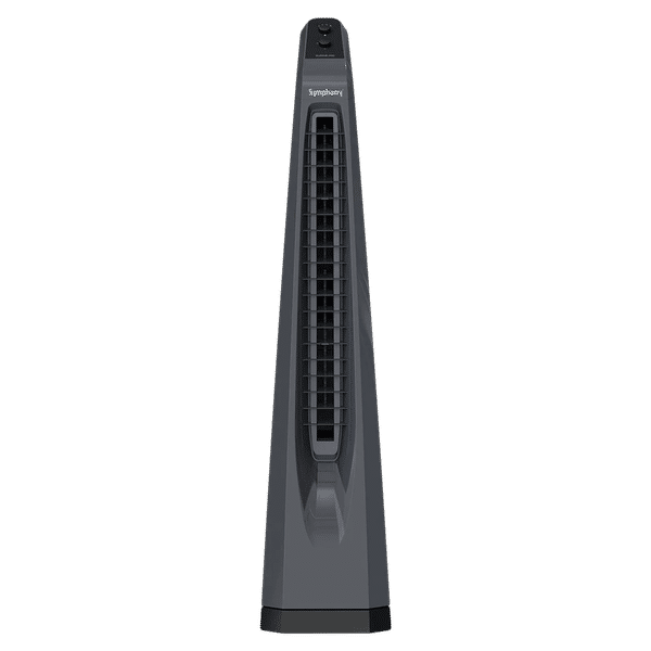 Symphony Surround Bladeless 25 ft Air Throw 650 m3/hr Air Delivery Tower Fan (Powerful Air Throw, Dark Grey)_1