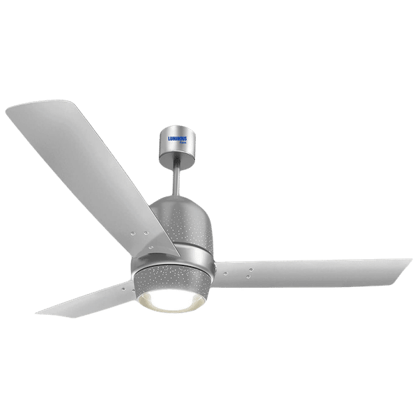 LUMINOUS New York Manhattan 1200mm 3 Blade High Speed Ceiling Fan (Dust Repellent, Moonlight Silver)_1