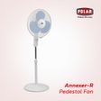 POLAR Annexer 400mm 3 Blade Thermal Overload Protector Pedestal Fan (Jerk Free Oscillation, White & Blue)_4