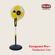 POLAR Conquest 1 Star 400mm 3 Blade Copper Motor Pedestal Fan (Auto Thermal Overload Protection, Yellow & Black)_4
