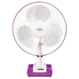 POLAR Annexer 400mm 3 Blade Thermal Overload Protector Table Fan (Silent Operation, White & Mauve)_1