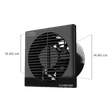 POLAR Clean Air Passion Axial 150mm Exhaust Fan (Silent Operation, Black)_2